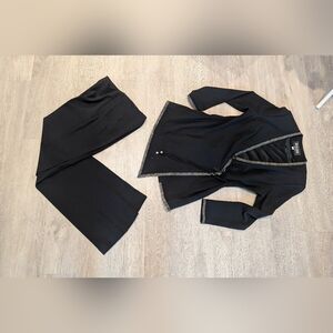 Solini New York Black Two-Piece Pantsuit with Rhinestone Trim